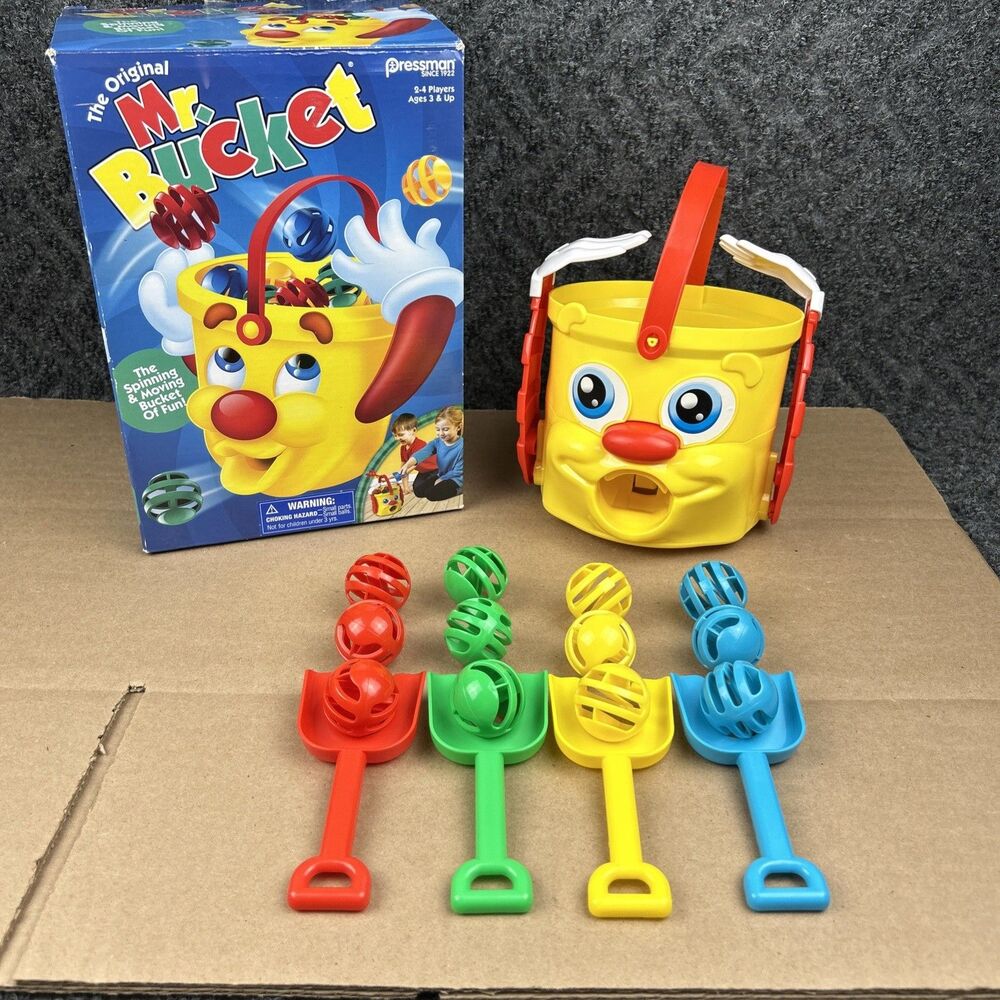 The Original MR. BUCKET Ball Catching Kids Game by Pressman Working No Manual